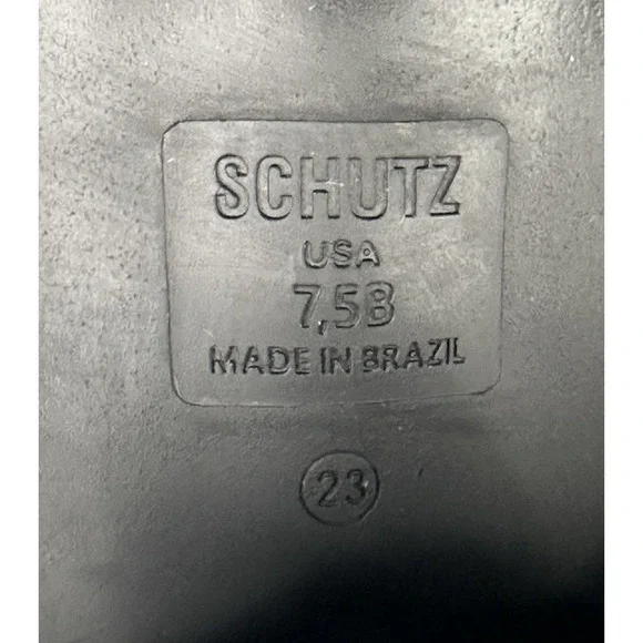 Schutz Wyatt Womens Black Leather Western Mid Calf Boots Size 7.5B New $238 - Picture 10 of 10